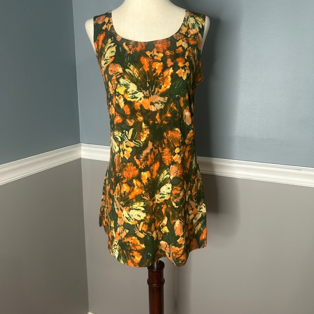 Susan Graver Tank Top‎ Abstract Print Sleeveless Casual Top XS